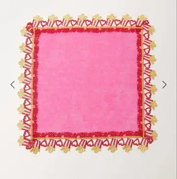 치카자와 레이스 UNITED ARROWS 포테토 PINK 손수건 별주