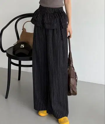 callautia 페플럼 레이어드 팬츠