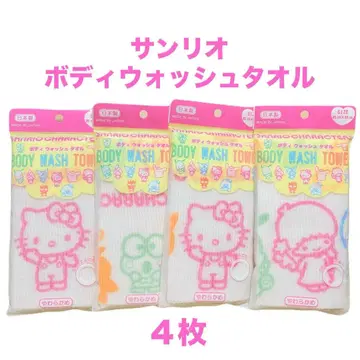 산리오 바디 워시 타월 4개 세트