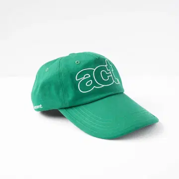 act. 로고 자수 캡 그린
