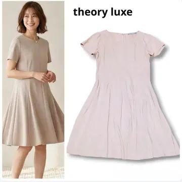 띠어리 럭스 린넨 A라인 원피스 핑크 베이지 고급 Theory