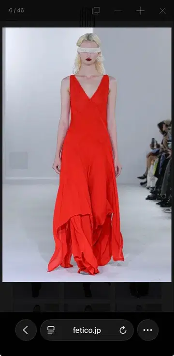 페티코 Draped Dress 36 레드