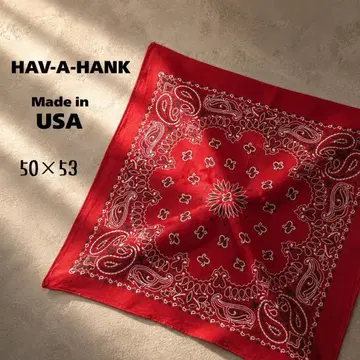 70s USA제 일단 표기 HAV-A-HANK 반다나 레드 빈티지