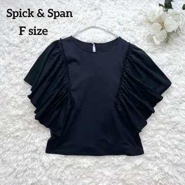 Spick & Span 스픽 앤 스팬 프릴 소매 블라우스 느낌 티셔츠