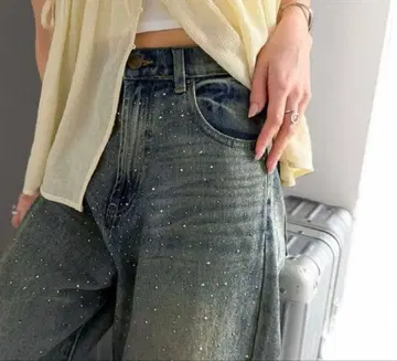 mily bilet 오로라 비쥬 빈티지 라이크 데님 팬츠
