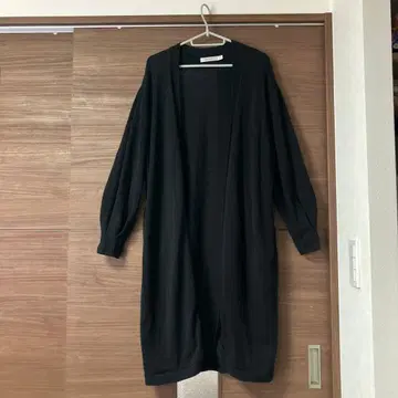 moussy 롱 가디건 블랙