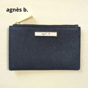agnes b. 에네스베 프래그먼트 카드 케이스 네이비 새상품급