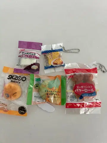 미니어처 빵 마스코트 5종 세트