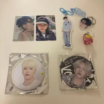 treasure 재혁 FC 트레이딩 카드 캔 배지 kingkong 얼굴 아크릴 키링