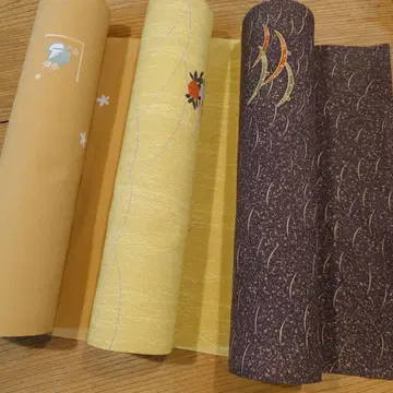 새상품급 폴리에스테르 기모노 옷감 3세트 묶음 판매