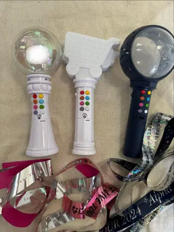나니와단시 응원봉 3종 세트 은색 테이프 포함