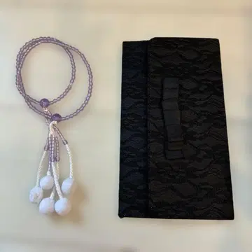 블랙 포멀 백 염주 세트