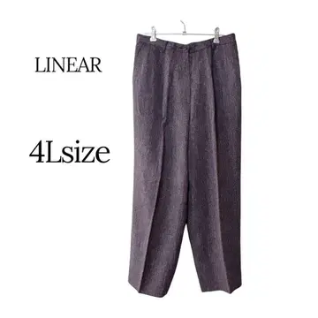 LINEAR 트위드풍 와이드 슬랙스 47 브라운