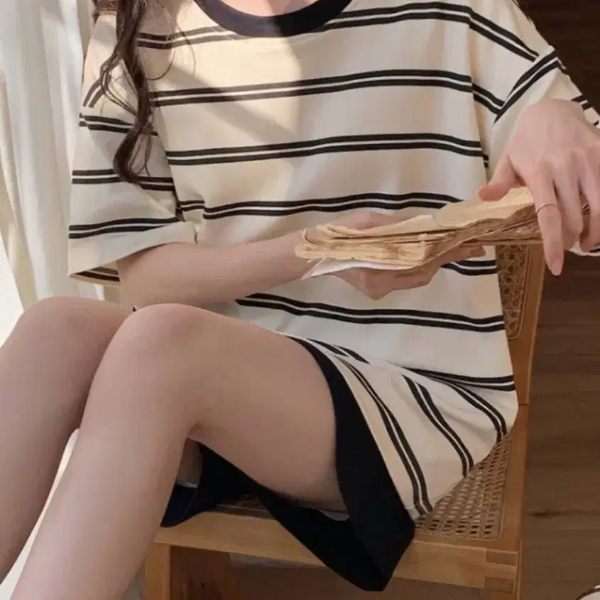 캡내장 반팔 반바지 세트