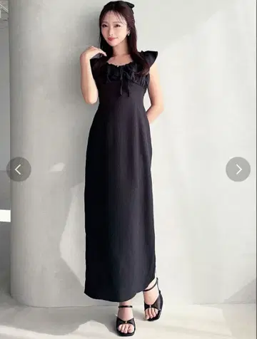 RESEXXY I 라인 원피스 블랙