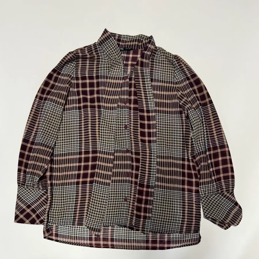 여성 미쏘 mixxo 빈티지 멀터컬러 스카프 블라우스 셔츠 S