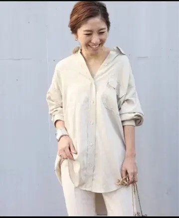 새상품급 plage Military wash 셔츠 내추럴 리요셀