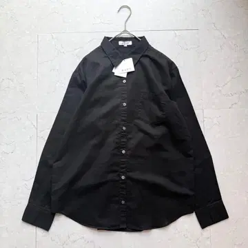 새상품 PLST 코튼 린넨 릴랙스 긴팔 셔츠 L 블랙