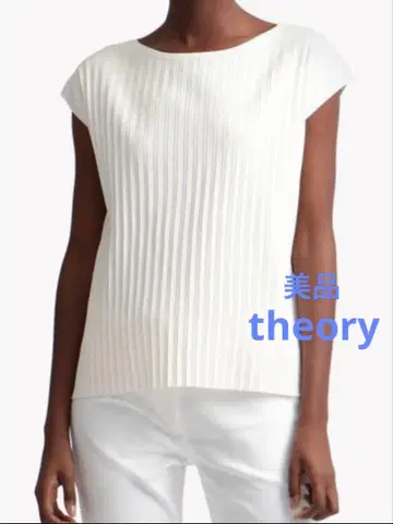 theory CREPE KNIT/PLEATED PULL OVER