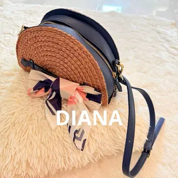 DIANA 다이애나 / 바스켓 가죽 숄더백 회화 시리즈 하프문 리본