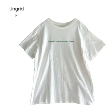 [ Ungrid ] T셔츠 리메이크용 화이트 로고 포토 프린트 반팔 1188