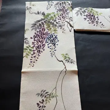 새상품 손그림 등나무 문양 나고야 오비