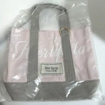 새상품 herlipto HLT Canvas Mini 토트백 핑크