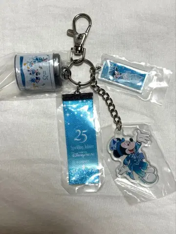 도쿄디즈니씨 25주년 캡슐 토이 키체인 25주년