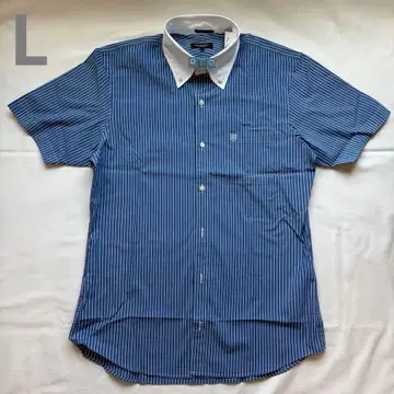 BLACK LABEL CRESTBRIDGE 반팔 셔츠 스트라이프 L 사이즈