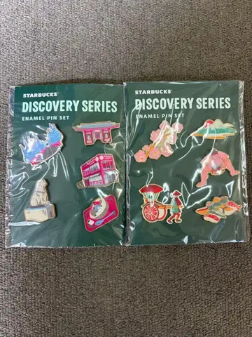 새상품2 스벅 Discovery Series 핀 배지 JAPAN & 도쿄