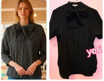 yori 요리 리본 반팔 블라우스 새상품급 VERY 시뉴