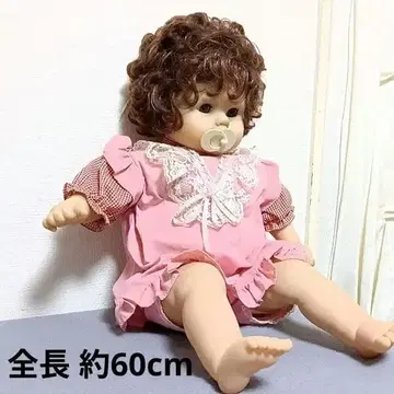 쇼와 레트로 빈티지 아기 안고 자는 인형 수면 안구 포함