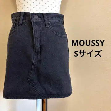 MOUSSY 블랙 데님 미니 스커트 1