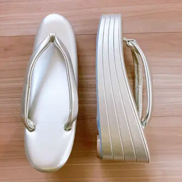 일본 의류 조리 통굽 실버 4단