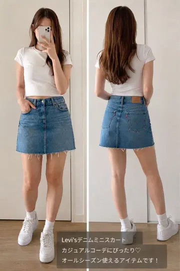 Levi's 데님 미니 스커트 컷오프 새상품급