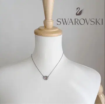 [컨디션 최상] Swarovski 로제트 목걸이 핑크 크리스탈 스톤
