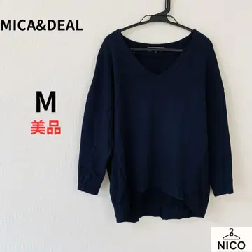 [ MICA&DEAL ] 앞뒤 언발란스 밑단 도킹 풀오버 네이비 36