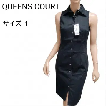 새상품 퀸즈 코트 사이즈 1 세금 포함 25300엔 가을 원피스 블랙 QC