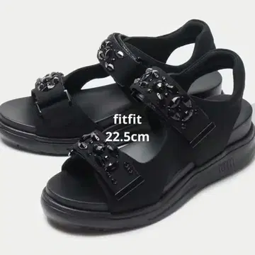 fitfit 속건성 비쥬 포함 샌들 블랙 22.5cm