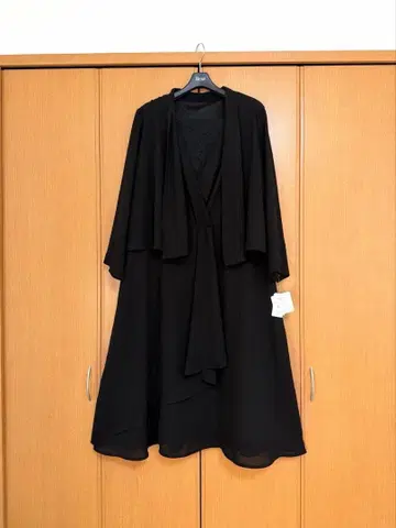 택 포함 새상품 접촉 냉감 블랙 포멀 원피스 빅 사이즈 LL