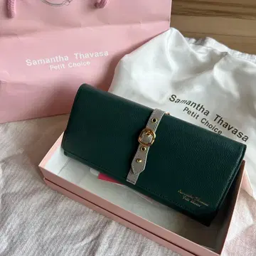 마메님 한정판 새상품 미사용 Samantha Thavasa 지갑 그린 x 그레이