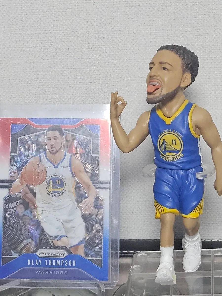 클레이 탐슨 피규어 + 카드 (NBA스타 탐슨) 개인소장품