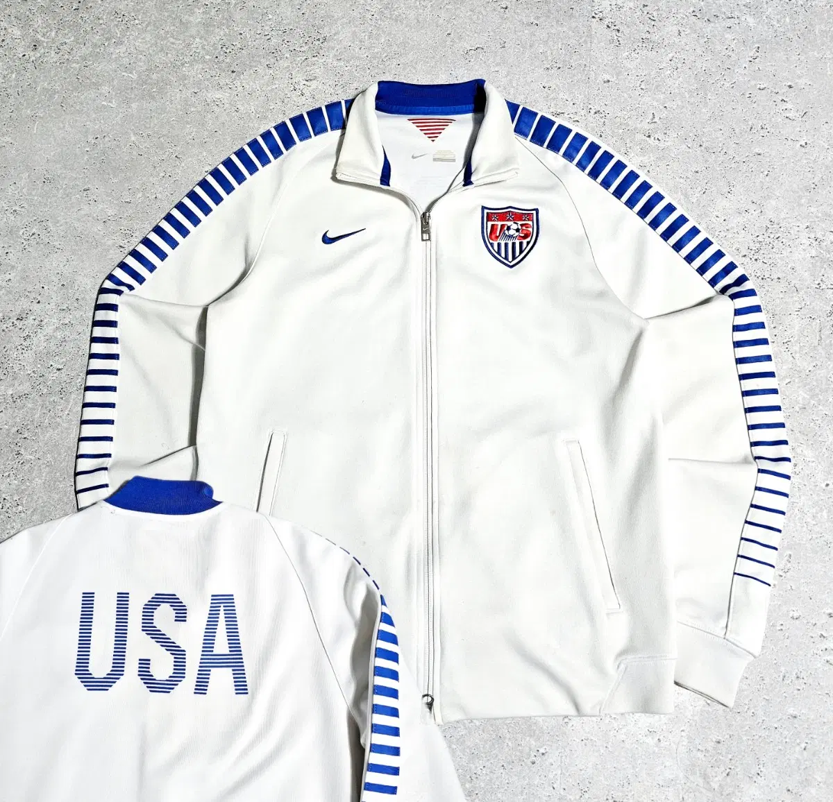나이키 USA 미국 국대 14-15 트레이닝 져지 자켓 흰파
