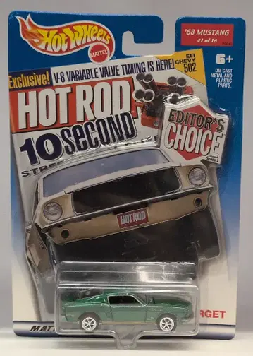 MATTEL HOT ROD 10SECOND HOTWHEELS '68 MUSTANG 그린 메탈릭 28012