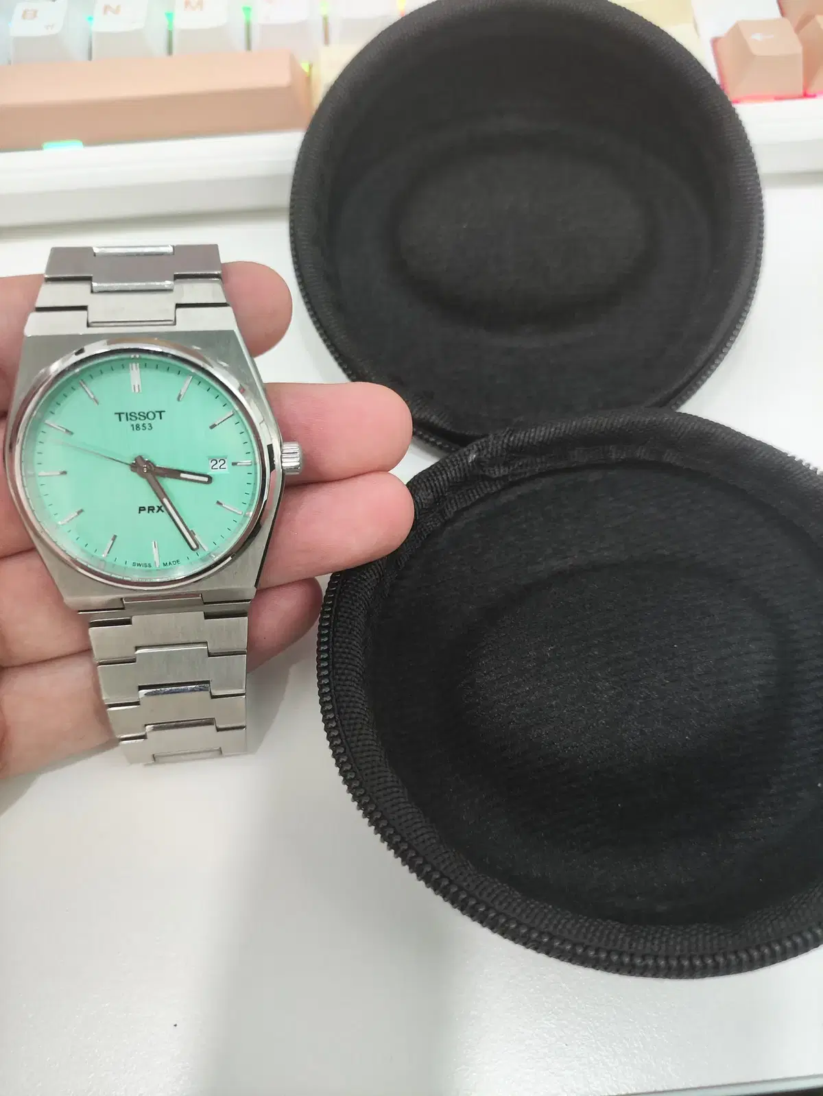 티쏘 prx 쿼츠 40mm 민트
