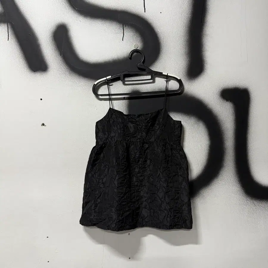 VTG 빈티지 블랙 러블리 모리 엠보싱 뷔스티에 슬리브리스