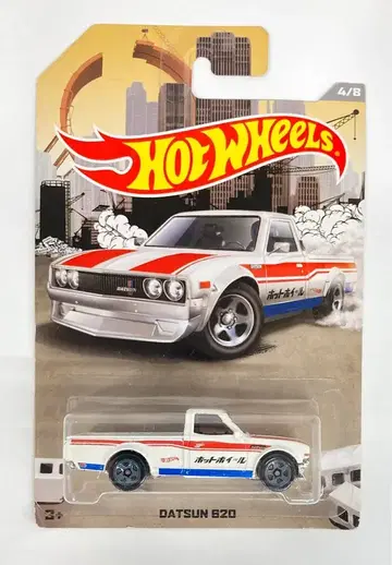 MATTEL HOTWHEELS 모델 트럭 DATSUN 620/화이트 (빨간색 선) 4/8