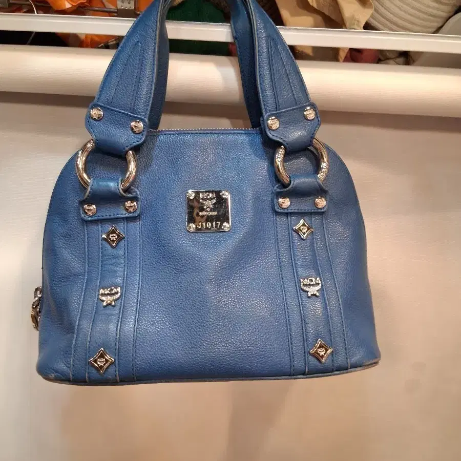 MCM 토트백 블루백