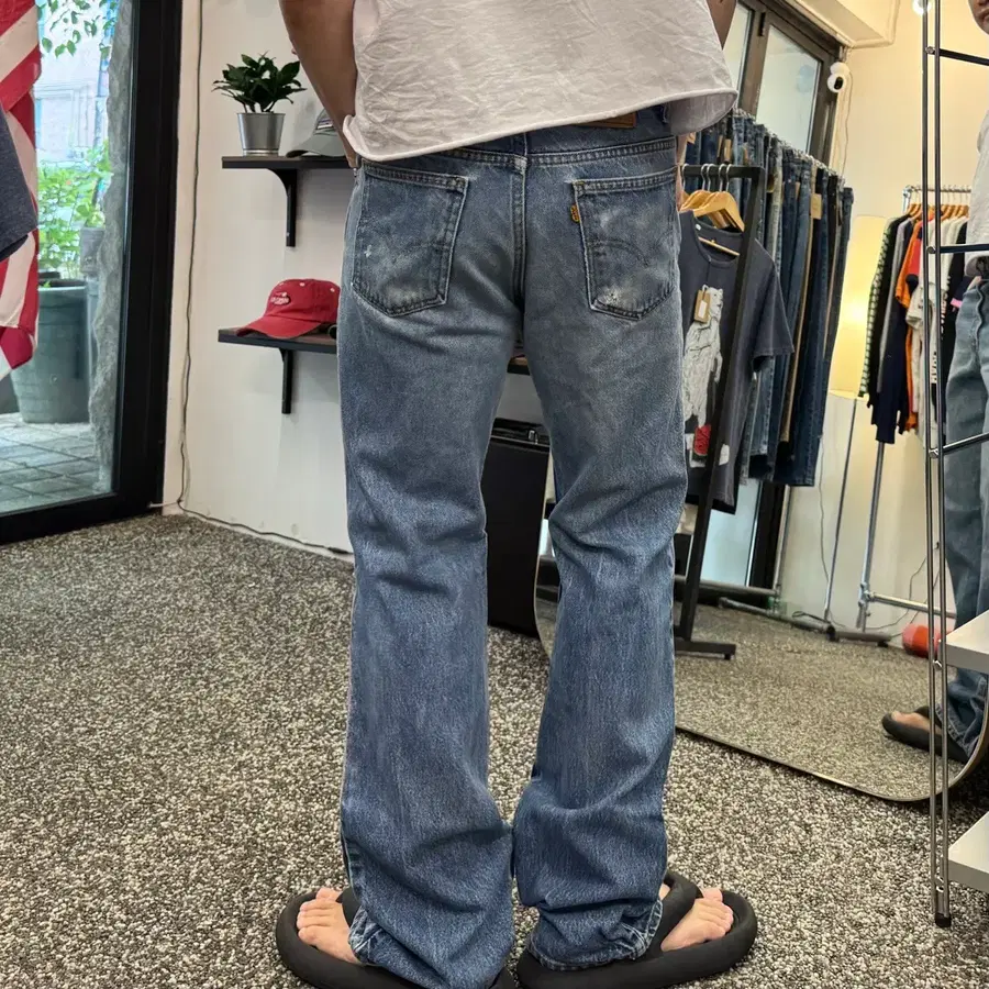 [34] 90s 리바이스 517 오렌지탭 부츠컷 데님 made in USA