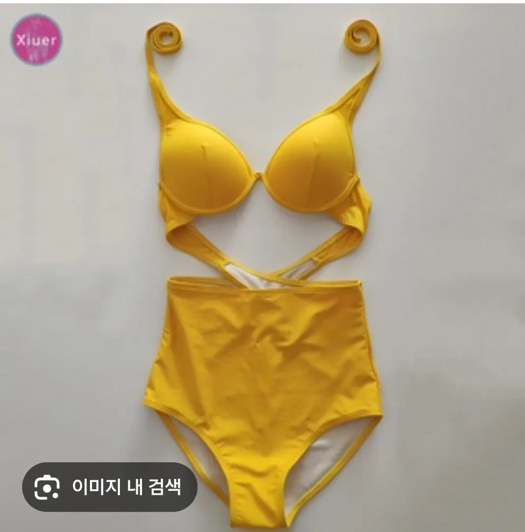 M.노란색 비키니 수영복